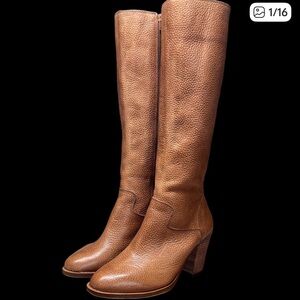 Lucky Brand Tan Leather Heeled Boots